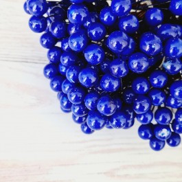 Ягідки глянцеві на проволці, двосторонні сині