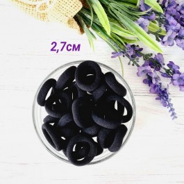 Резинки для волосся чорні 27мм