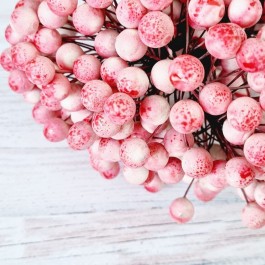Ягідки глянцеві на проволці рожеві