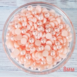 Півнамистини 8мм персикового кольору