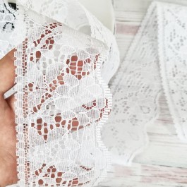 Мереживо біле шириною 6,7см