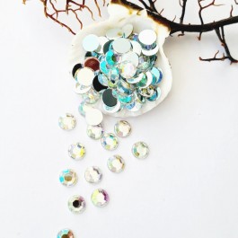 Стрази акрилові, кристальні, клейові 8мм