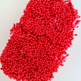 Тичинки червоні глянцеві,  двосторонні