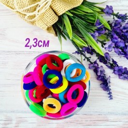 Резинки для волосся яскравий мікс 23мм (упаковка 50шт.)