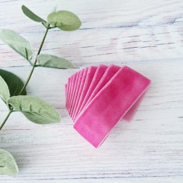 Оксамитова стрічка 2,5см яскраво рожевого кольору