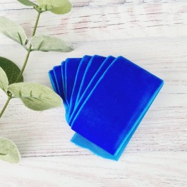 Оксамитова стрічка 4см синього електрик кольору