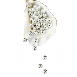 Намистини (перлини) 8мм гальванізовані срібного кольору (50шт)