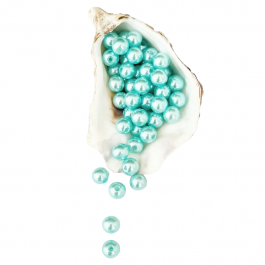 Намистини (перлини) 8мм колір тіффані (50шт)