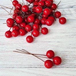 Кульки на проволці червоного кольору