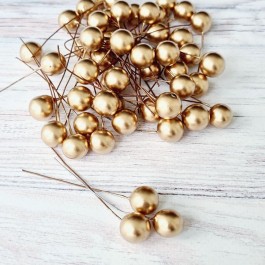 Кульки на проволці золотого кольору