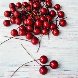 Кульки на проволці бордового кольору