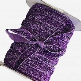 Стрічка з люрексом 1см лавандового кольору