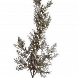 Декоративна гілочка з ягідками світло золотого кольору