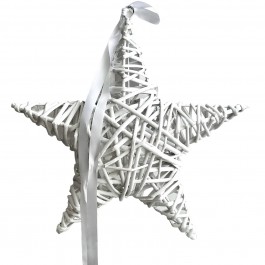 Основа з лози "Зірка" 35х35см, фарбована, білого кольору