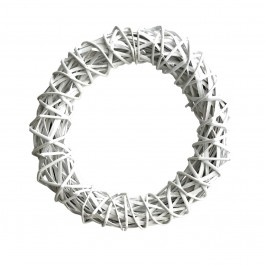 Основа з лози "Коло" 33см, фарбована, білого кольору