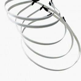 Обруч атласний білого кольору 0,5см