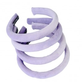 Обруч оксамитовий 2,2см бузкового кольору