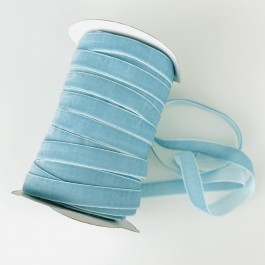 Оксамитова стрічка 1,5см бірюзового кольору