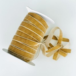 Оксамитова стрічка 1,5см кофейного кольору