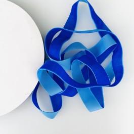 Оксамитова стрічка 2,5см синього електрик кольору