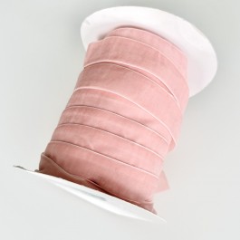 Оксамитова стрічка 2,5см рожевий персик