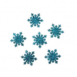 Сніжинки глітерні насичено блакитного кольору