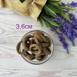 Резинки для волосся коричневі 36мм