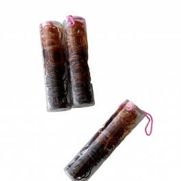 Резинки силіконові в тубусі, коричневий мікс