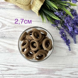 Резинки для волосся коричневі 27мм