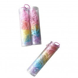 Резинки силіконові в тубусі, пастелний мікс