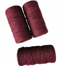 Шнур бавовняний 2 мм, бордовий