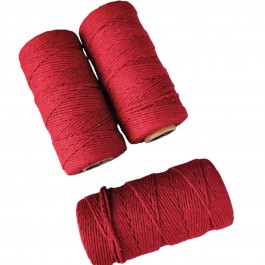 Шнур бавовняний 2 мм, червоний