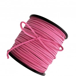 Замшевий шнур, шириною 3мм, помадного кольору