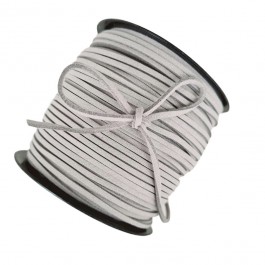 Замшевий шнур, шириною 3мм, сірого кольору 