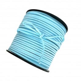 Замшевий шнур, шириною 3мм,світло блакитного кольору
