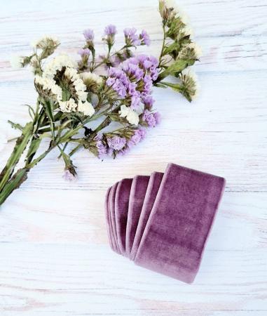 Оксамитова стрічка 4см лавандового кольору