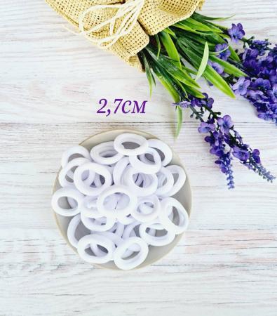 Резинки для волосся білі 27мм