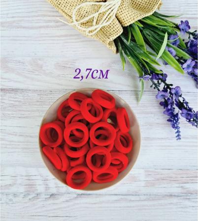 Резинки для волосся червоні 27мм