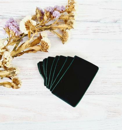 Оксамитова стрічка 4см темно смарагдового кольору