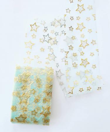 Фатин м"ятний в зірочки