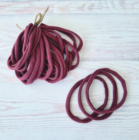 Пов'язка на голову One Size винного кольору 