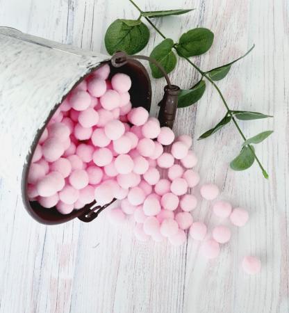 Помпони фетрові ніжно рожеві 1,5см (10шт.)