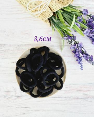 Резинки для волосся чорні 36мм