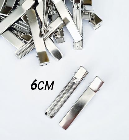 Крокодильчик для волосся 6см вигнутий (два вусики)