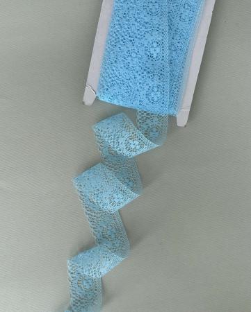 Мереживо "квіточка" блакитне шириною 4см