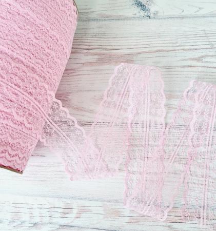 Мереживо "Доріжка" ніжно рожеве шириною 4см