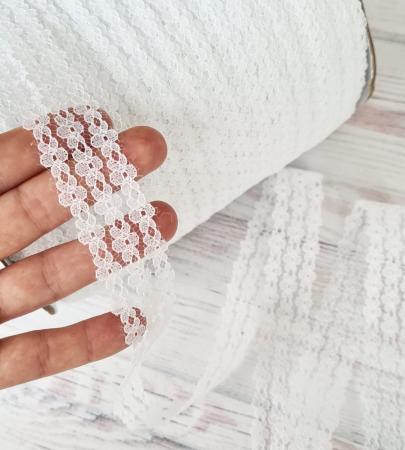 Мереживо "квіточка" біле шириною 4см