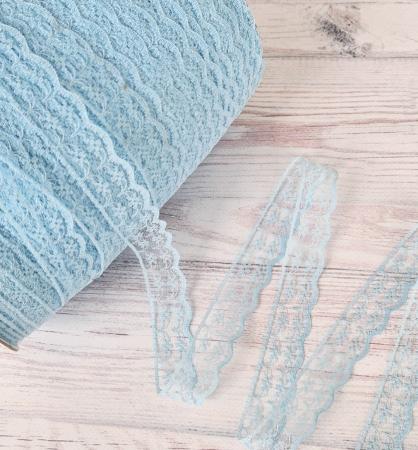 Мереживо блакитне шириною 2,2см 