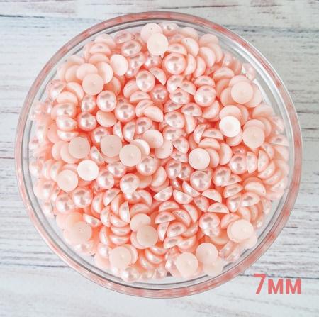 Півнамистини 7мм персикового кольору