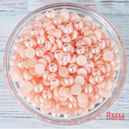 Півнамистини 8мм персикового кольору